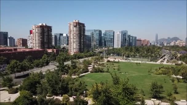 Veduta Aerea Del Parco Juan Pablo Santiago Del Cile — Video Stock