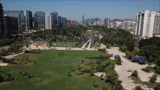 Aerial View Juan Pablo Park Santiago Chile — Stock Video