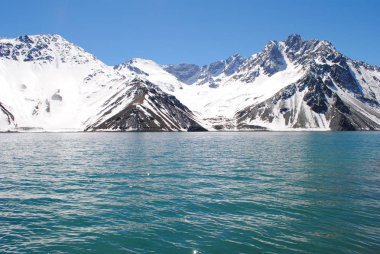 Santiago, Şili'deki dağ kar manzara