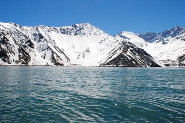 Santiago, Şili'deki dağ kar manzara