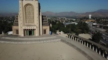 Santiago, Şili için ibadet Bahai evinde havadan görünümü