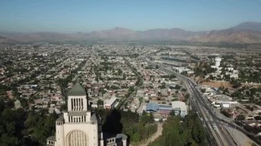 Votivo Tapınağı'nda Maipu Santiago, Şili için havadan görünümü 