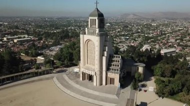 Votivo Tapınağı'nda Maipu Santiago, Şili için havadan görünümü 