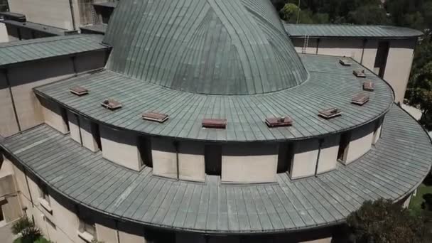 Вид Воздуха Храм Вотиво Майпу Сантьяго Чили — стоковое видео