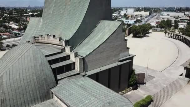 Вид Воздуха Храм Вотиво Майпу Сантьяго Чили — стоковое видео