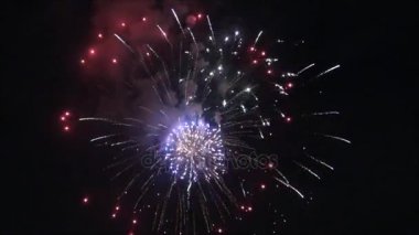 Mutlu yeni yıl 2018 Fireworks Santiago, Chile