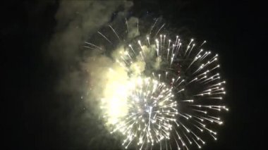 Mutlu yeni yıl 2018 Fireworks Santiago, Chile