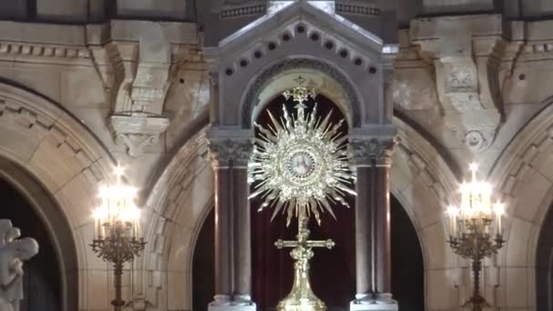 Architektura Wnętrz Kościoła Santiago Chile — Wideo stockowe