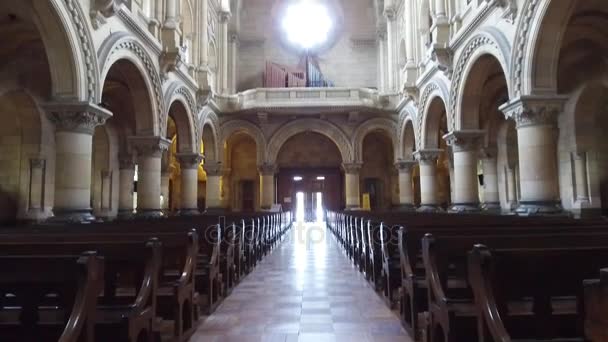 智利圣地亚哥教堂室内建筑 — 图库视频影像