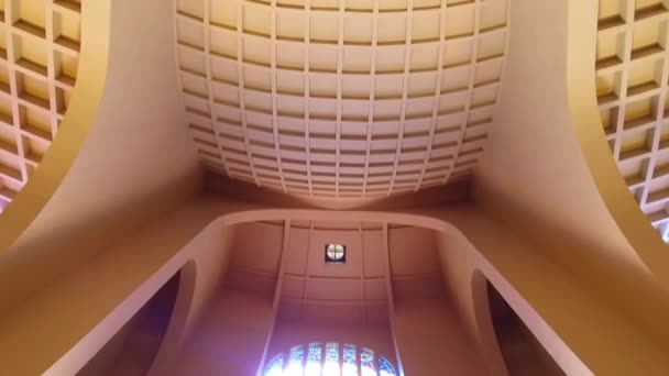 Interieur Architectuur Van Kerk Santiago Chili — Stockvideo