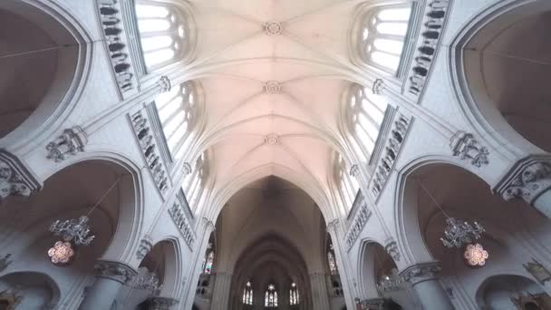 Kircheninnenarchitektur Santiago Chile — Stockvideo