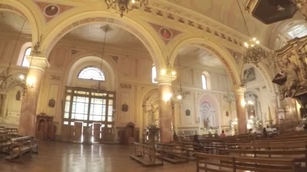 Architecture Intérieur Des Églises Santiago Chili — Video