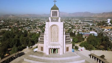 Şili'deki dini mimarisinin havadan görünümü