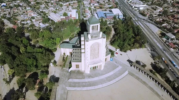 Aerial view of a religious architecture in Chile