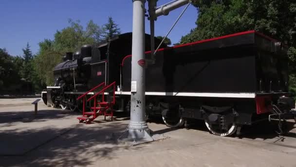 Ancien Train Dans Parc Santiago Chili — Video