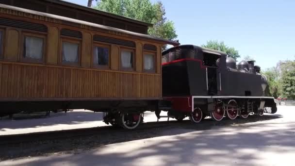 Trem Antigo Parque Santiago Chile — Vídeo de Stock