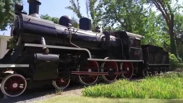 Старый Поезд Парке Сантьяго Чили — стоковое видео