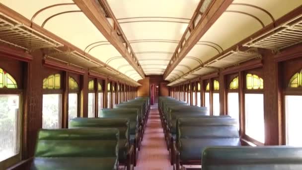 Gamla Tåg Vid Park Santiago Chile — Stockvideo