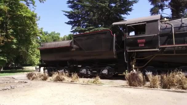 Старый Поезд Парке Сантьяго Чили — стоковое видео