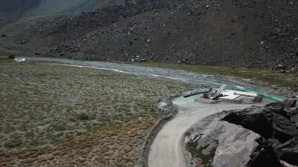 Vista Aérea Del Paisaje Montañoso Las Rocas Chile — Vídeo de stock