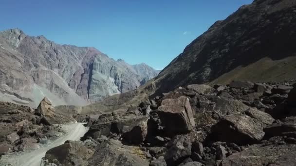 Vista Aérea Paisagem Montanhosa Rochas Chile — Vídeo de Stock