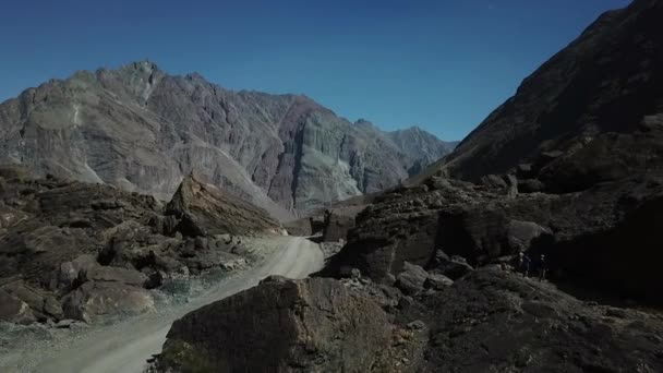 Dağ Manzarası Şili Kayalarda Havadan Görünümü — Stok video