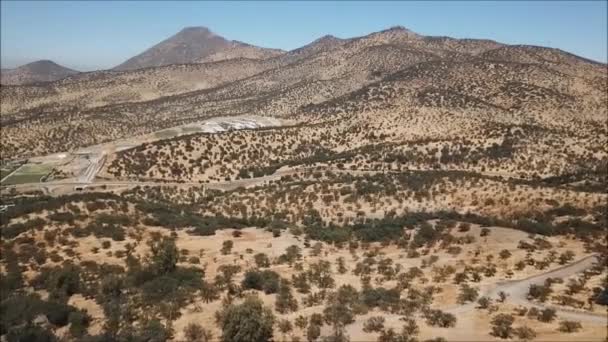 Letecký Pohled Horské Krajiny Skály Chile — Stock video