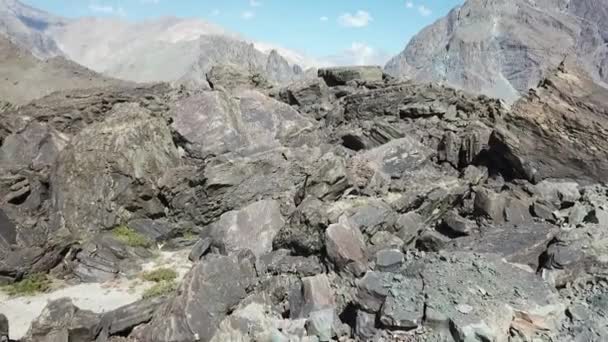 Vista Aérea Del Paisaje Montañoso Las Rocas Chile — Vídeo de stock