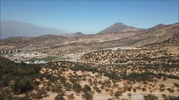 Luftaufnahme Der Berglandschaft Und Felsen Chile — Stockvideo