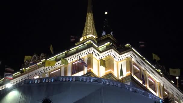 Arquitetura Antiga Templo Bangkok Tailândia — Vídeo de Stock