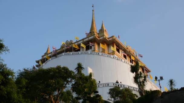Antigua Arquitectura Templo Bangkok Tailandia — Vídeo de stock
