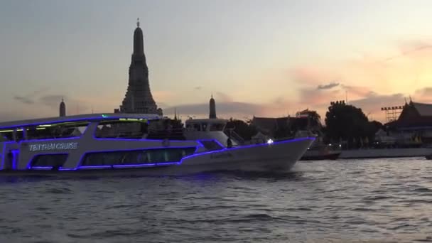 Tayland Bangkok Taki Chao River Nehir Gezisi — Stok video