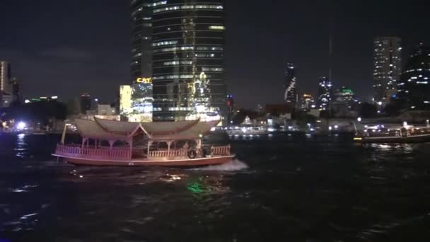 Flusskreuzfahrt Auf Dem Chao Phraya Bangkok Thailand — Stockvideo