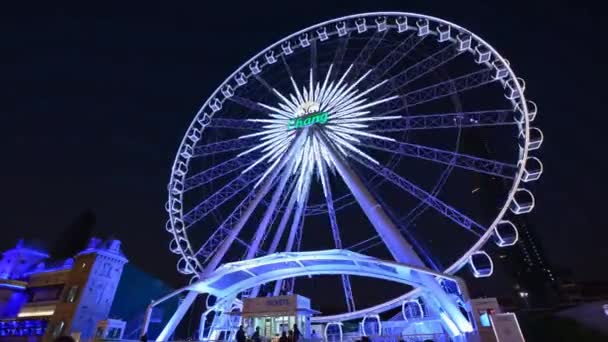 Ferris Wheel Park Thailand — Stock Video