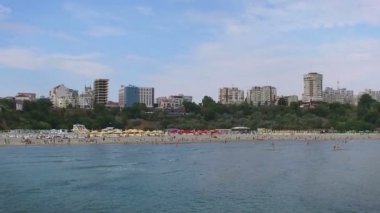 Köstence, Romanya, ağır çekim tilt Beach'de