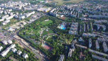 Bükreş şehir, Moghioros Parkı, Romanya üzerinde hava uçuş