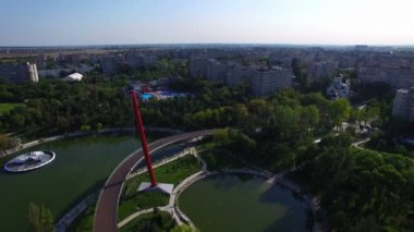 Bucharest city, Romanya park havadan görünümü