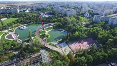 Bükreş, Romanya Moghioros parkının havadan görünümü