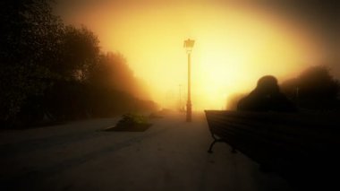 Sunrise, romantik bir görünüm, Paris'te Eyfel Kulesi