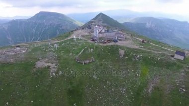 Omu chalet, Bucegi Dağları, Romanya Hava görünümünü