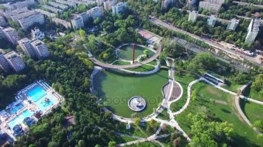 Moghioros park, Bükreş, Romanya yukarıda havadan görünümü