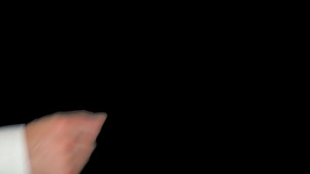 Набір жестів рук проти чорного — стокове відео
