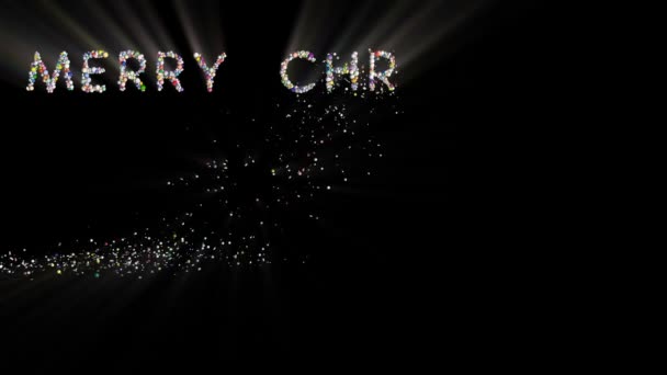 สุขสันต์วันคริสต์มาส องค์ประกอบวันหยุดต่อต้านแสงสีดํา — วีดีโอสต็อก