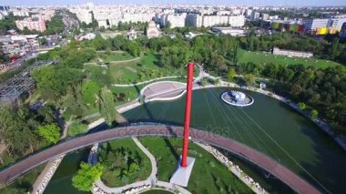 Bucharest city, Romanya Moghioros park havadan görünümü