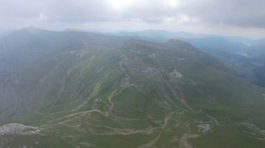 Bucegi Dağları ve yollar, Romanya Hava görünümünü