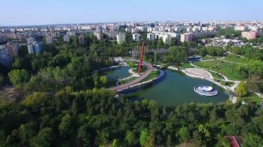 Moghioros Park, Bükreş şehir, Romanya havadan görünümü
