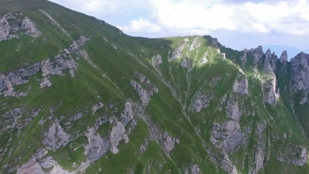 Bucegi mountains, Romania, aerial flight — Vídeo de Stock