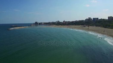 Constanta beach adlı Karadeniz, Romanya üzerinden uçuş