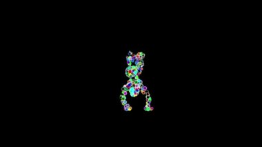 Renkli topları siyah karşı yapılan hip hop dans