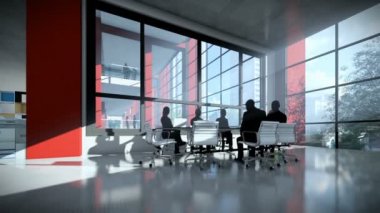 İş takım siluetleri, Ofis Binası, Toplantı eğimli